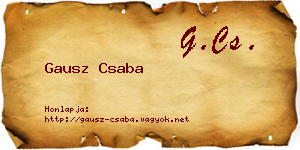 Gausz Csaba névjegykártya
