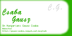 csaba gausz business card